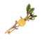 Broche Broche branche de citronnier émail et perles fines 58 Facettes 20-583