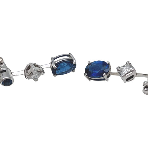 Boucles d'oreilles Boucles d'oreilles Chaumet, "Clarisse", en or blanc, saphirs et diamants. 58 Facettes 23684