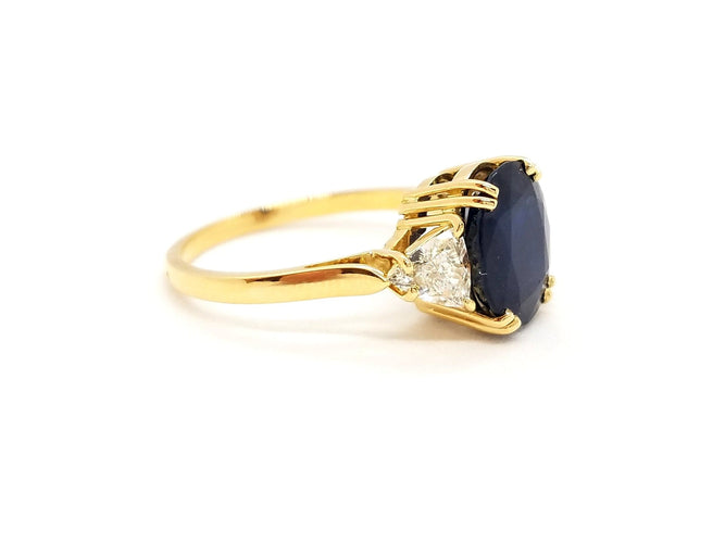 Bague 55 Bague Or jaune Saphir 58 Facettes 757301CN