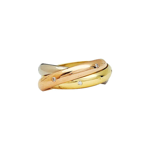 Bague 61 Bague Cartier "Trinity" 3 ors et diamants. 58 Facettes 30449