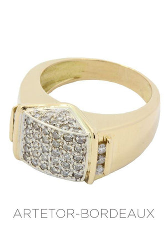 Bague 56 Bague moderne pavage diamants 58 Facettes 30301