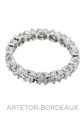 Bague 50 Alliance diamants serti griffes 58 Facettes 31071