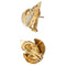 Boucles d'oreilles Boucles d'oreilles feuillages 2 ors et diamants. 58 Facettes 29740