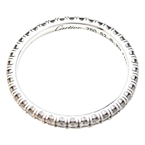 Bague 52 Alliance Cartier "Etincelle" en or blanc, diamants. 58 Facettes 30013