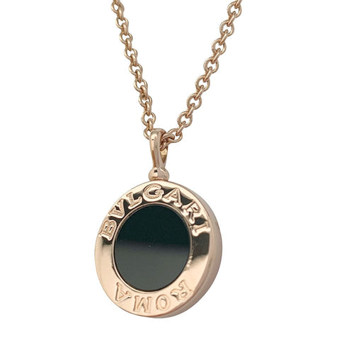 Collier Collier Bulgari, "Bulgari-Bulgari", en or rose, onyx et diamants. 58 Facettes 30068