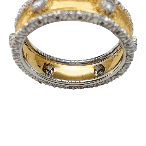 Bague 52 Alliance Buccellati 2 ors 750/000, modèle "Fusi", diamants. 58 Facettes 30247