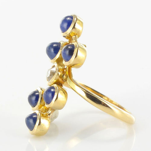 Bague 50 Bague diamant saphirs moderniste 58 Facettes 17-081B-50