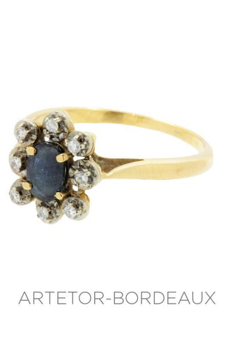 Bague 55 Bague saphir et diamants 58 Facettes 11991
