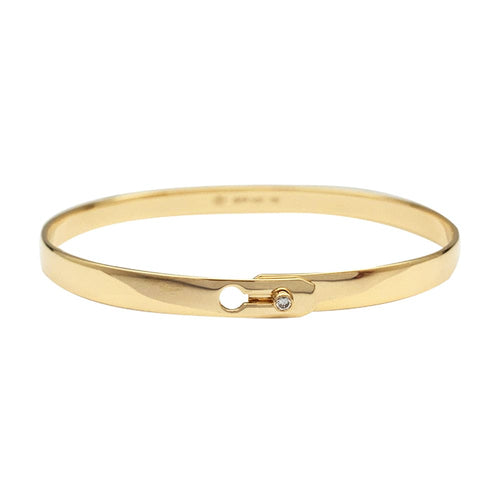 Bracelet Bracelet Dinh Van, modèle "Serrure" en or jaune, diamants 58 Facettes 30339