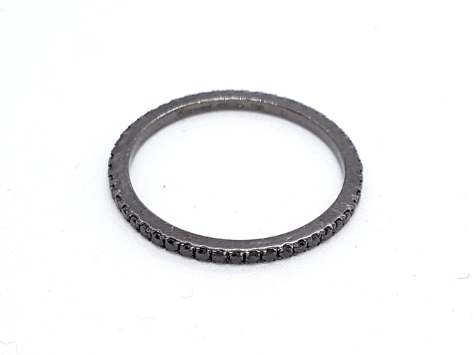 Bague 51 Etername Bague Pure Or noir Diamant 58 Facettes 06209CD