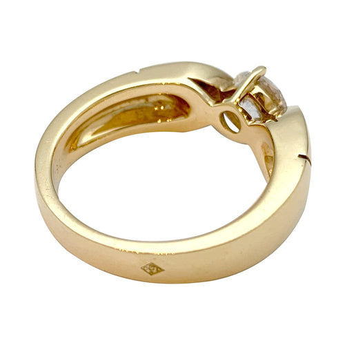 Bague 53 Bague Chaumet "Plume" sertie d'un diamant de 0,77 carat E/VS2 58 Facettes 24387-1