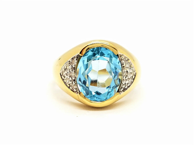 Bague 57 Bague Or jaune Topaze 58 Facettes 750307CN
