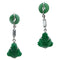 Boucles d'oreilles Boucles d'oreilles "Bouddha" en or blanc, jadéite et diamants. 58 Facettes 8188