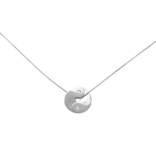 Pendentif Pendentif et chaîne Dinh Van modèle "Double-sens" en or blanc, diamants. 58 Facettes 29143