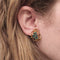 Boucles d'oreilles Boucles d'oreilles vintage, or jaune et émeraudes. 58 Facettes 29015