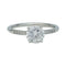Bague 54 Bague solitaire en or blanc, diamant de 0,95 carat, D/VS2. 58 Facettes 29253