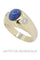 Bague 64 Jonc anglais saphir étoilé et diamants 58 Facettes 34631
