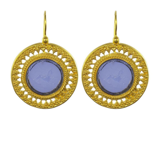 Boucles d'oreilles Boucles d'oreilles disque ajouré et intaille 58 Facettes SO101