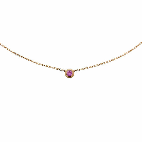 Collier Collier Cartier "Saphirs Légers" en or rose et saphir rose. 58 Facettes 30442