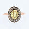 Bague 54 Bague ancienne saphir jaune et diamants 58 Facettes 20-619-48