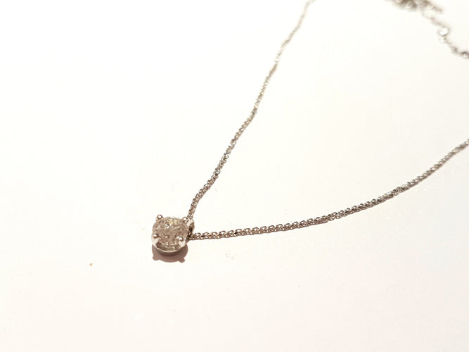 Collier Collier Chaîne + pendentif Or blanc Diamant 58 Facettes 05592CD