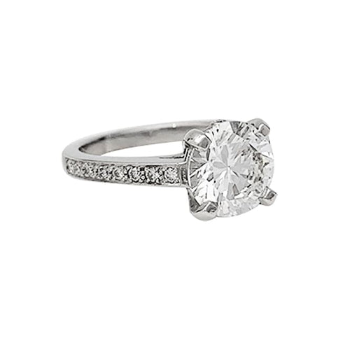 Bague 49 Bague solitaire diamant 2,02 carats en platine. 58 Facettes 30455