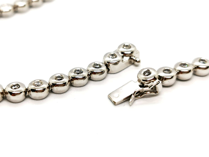 Collier Collier Or blanc Diamant 58 Facettes 1157611CN