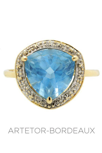 Bague 58 Bague topaze et diamants 58 Facettes 21961