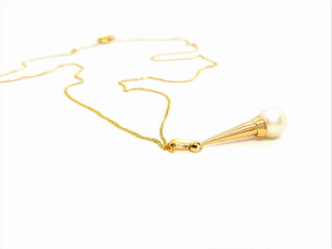 Collier Collier Chaîne + pendentif Or jaune Perle 58 Facettes 716808CD