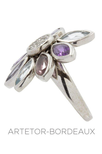 Bague 57 Bague fleur moderne 58 Facettes 18361