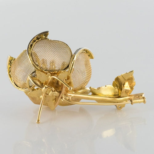 Broche Broche ancienne rose articulée et diamants 58 Facettes 00-136