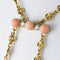 Collier Collier ancien négligé corail peau d'ange et diamants 58 Facettes 17-285