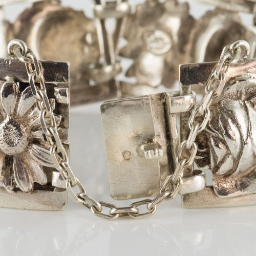 Bracelet Bracelet ancien argent fleurs 58 Facettes 19-148
