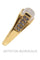 Bague 54 Bague pierre de lune et topazes 58 Facettes 23091