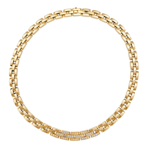 Collier Collier Cartier maille Panthère en or jaune. 58 Facettes 29899