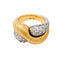 Bague 53 Bague entrelacée en or jaune et diamants. 58 Facettes 29741