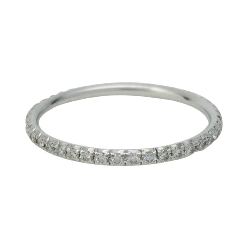 Bague 52 Bague Tiffany & Co.,"Métro", or blanc et diamants. 58 Facettes 29062