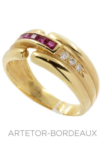 Bague 52 Bague rubis et diamants 58 Facettes 10931