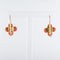 Boucles d'oreilles Boucles d'oreilles dormeuses trèfles de corail et perles fines 58 Facettes 19-381